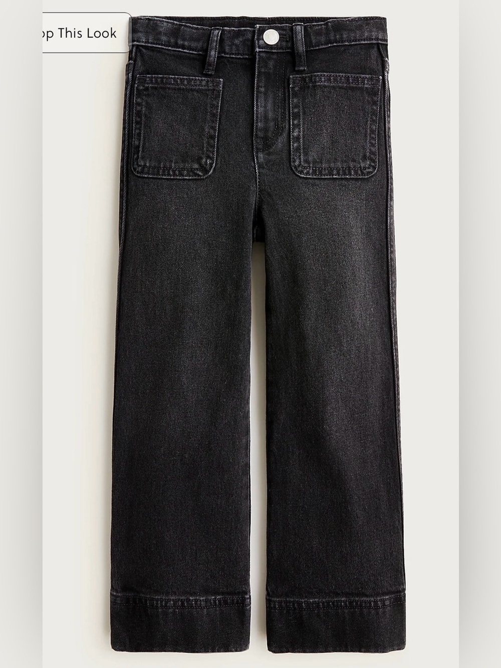 Crewcuts - Girls' size 5 - Sailor stretch denim trouser in Everdeen wash